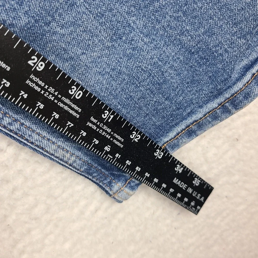 Levi's 505 Jeans‎ Mens 36x34 Blue Straight Leg Waterless Light Wash Denim